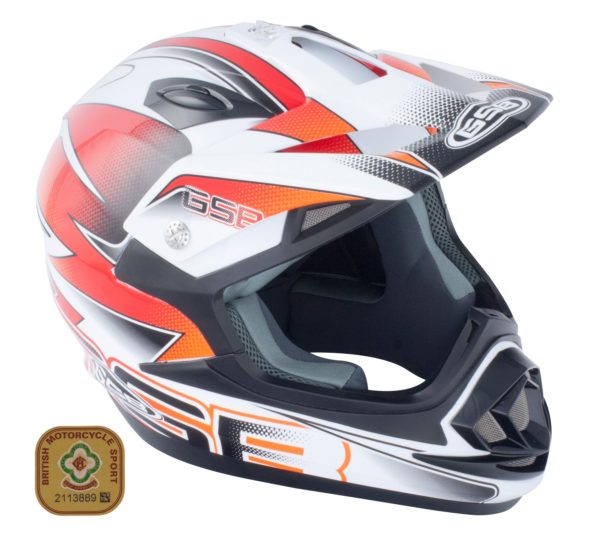 GSB XP-14B Adult MX Off Road Helmet Graphic Orange Gloss - Large