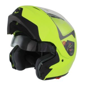 GSB G-339 Adult Flip Road Helmet Plain Fluoro Yellow Gloss – Small