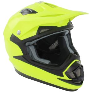 GSB XP-14B Adult MX Off Road Helmet Plain Fluoro Yellow Gloss – Large