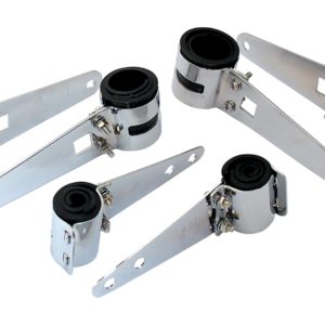 Bike It Chrome Headlight Bracket With Wraparound Rubber