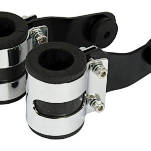 Bike It Black Deluxe Headlight Brackets With 31mm Rubbers