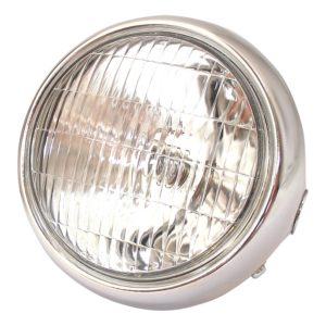Headlight Universal 5″ Round Chrome 12V 35W