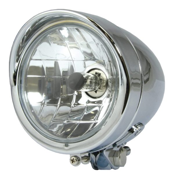 Universal Bullet Chrome Headlight 4Â½" H4