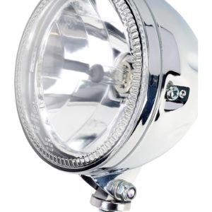 Universal 5Â¾” Halo Headlight Bottom Mount High Chrome H4 12V 60/55W