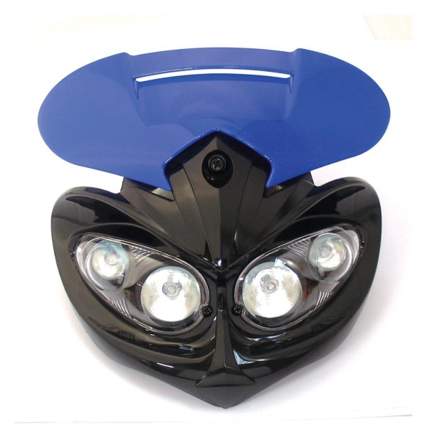 Universal Enduro Rage Headlight Unit Blue 12V 20W