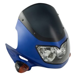 Universal Raptor Fairing Headlight With Indicators Blue 12V 25/25W
