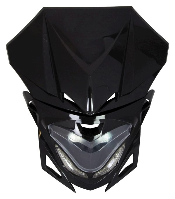 Universal Transformer Fairing Headlight Black 12V 20W