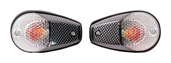 Bike It Original Fairing Indicators With Carbon Body And Clear Lens