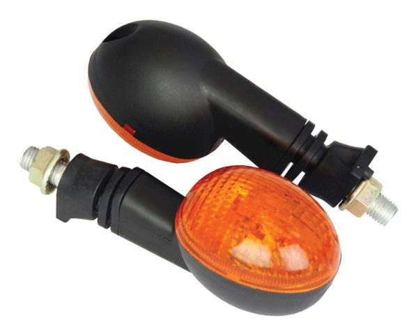 Bike It Universal Flexi Stem Indicators With Black Body And Amber Lens - #012