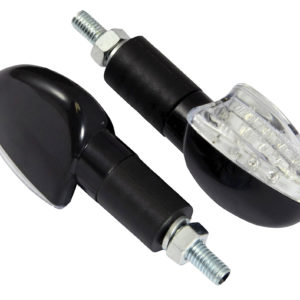 Bike It Long Stem LED Spear Indicators With Black Body And Clear Lens