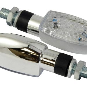 Bike It LED Orb Indicators With Chrome Effect Body And Clear Lens