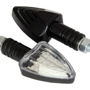 Bike It LED Arrow Indicators With Black Body And Clear Lens