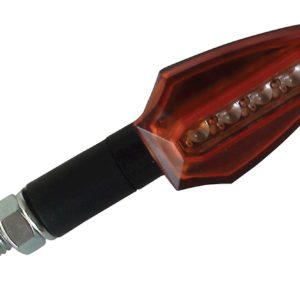 Bike It LED Runner One Indicators With Black Body And Amber Lens