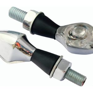 Bike It LED Boggle Indicators With Chrome Body And Clear Lens