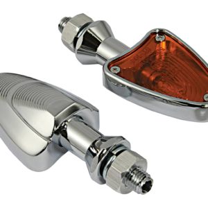 Bike It Shark Head Indicators With Alloy Body And Amber Lens