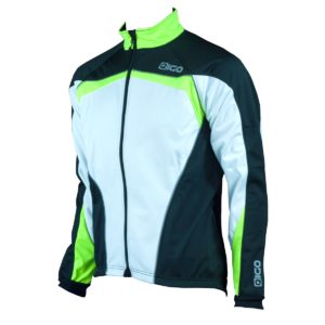 Eigo Bora Windproof Mens Cycling Jacket White / Black / Fluoro Yellow – S