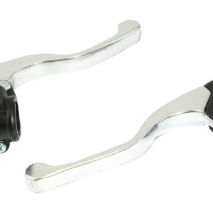 Bike It Lever Assembly Universal Short Chrome/ Black Perch (Without Mirror Boss)
