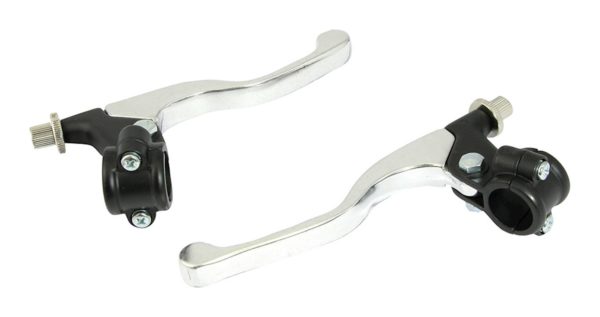 Bike It Lever Assembly Universal Short Chrome/ Black Perch (Without Mirror Boss)