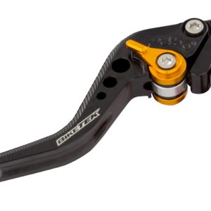 BikeTek Adjustable CNC Clutch Lever Short  – Black / Gold Adjuster – #C59S