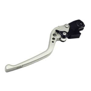 BikeTek Adjustable CNC Clutch Lever Long  – Titanium / Black Adjuster – #C47