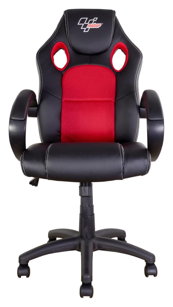 MotoGP Rider Chair Black With Red Trim