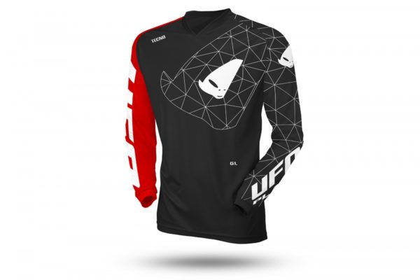 UFO Tecno Jersey Black/Red - Large - Image 4