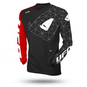 UFO Tecno Jersey Black/Red – Large
