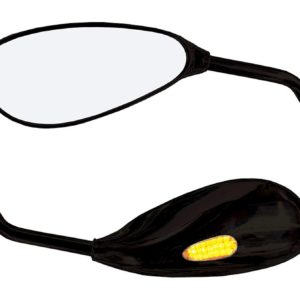 Bike It Patrol Black Universal Mirrors With Built In LED Indicators