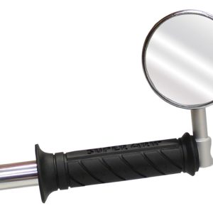 Bike It Universal Bar End Mount Mirror With Black Alloy Stem