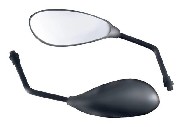 Bike It Black Universal Handlebar Fit F3 Mirrors With 10mm Thread