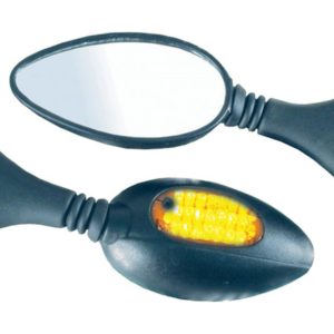 Bike It Universal Fairing Mirrors With Built In LED Indicators