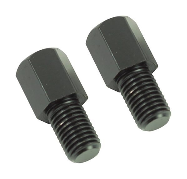 Bike It Black Mirror Adaptor To Convert Standard 10mm Thread To Reverse Thread