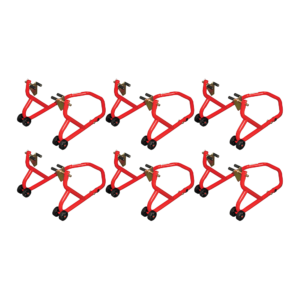 BikeTek Series 3 Front Track Paddock Stand 6 Pack – Red