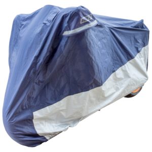 Bike It Deluxe Heavy Duty Rain Cover – Blue/Silver – XL Fits Up To 1200cc
