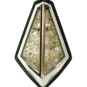 Bike It Blaze Chrome LED Rear Light With Clear Lens