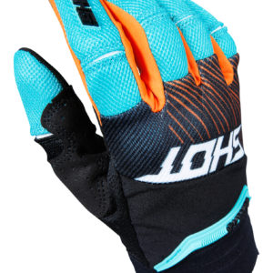 Shot Aerolite Optica Mint/Orange Yellow Adult Gloves – 8