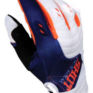 Shot Contact Infinite Blue/Neon Orange Adult Gloves – 8