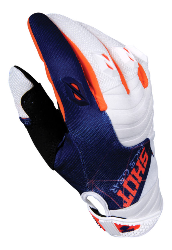 Shot Contact Infinite Blue/Neon Orange Adult Gloves - 8
