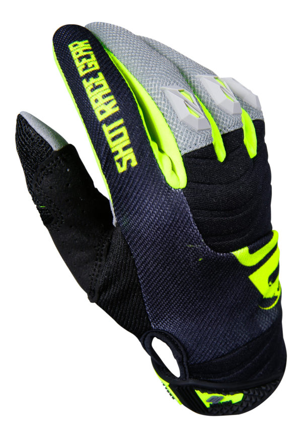 Shot Contact Venom Grey/Black Adult Gloves - 8