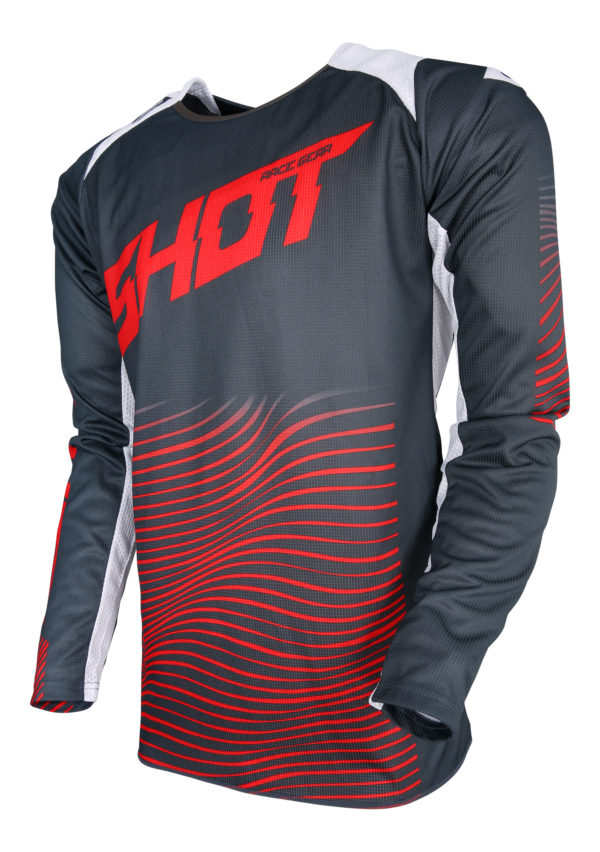 Shot Aerolite Optica Red Adults MX Jersey - Small