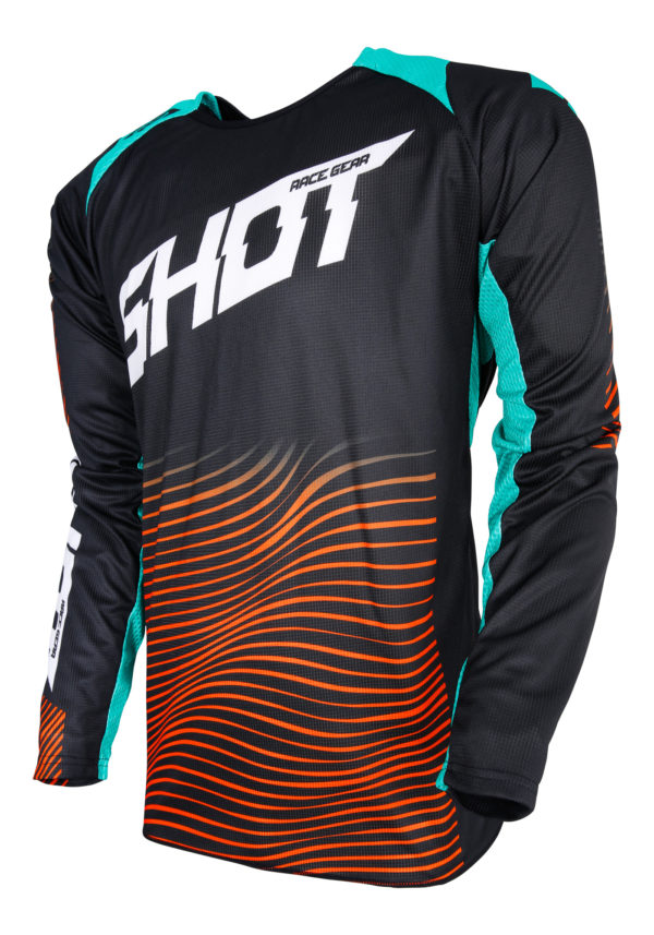 Shot Aerolite Optica Orange Adults MX Jersey - Small