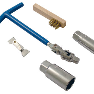 Bike It 5pc Spark Plug Maintenance Set Inc Brush And Gauge