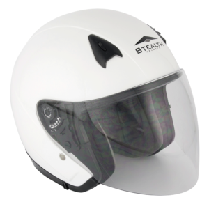 Stealth NT200  Adult Open Face Helmet – White – XS