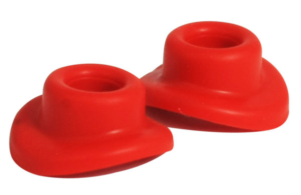 Bike It Rubber Valve Seals Red (Pair)