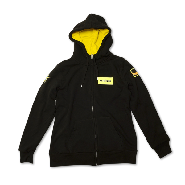 Rossi 46 Black Small Ladies Zip Fleece Hoodie