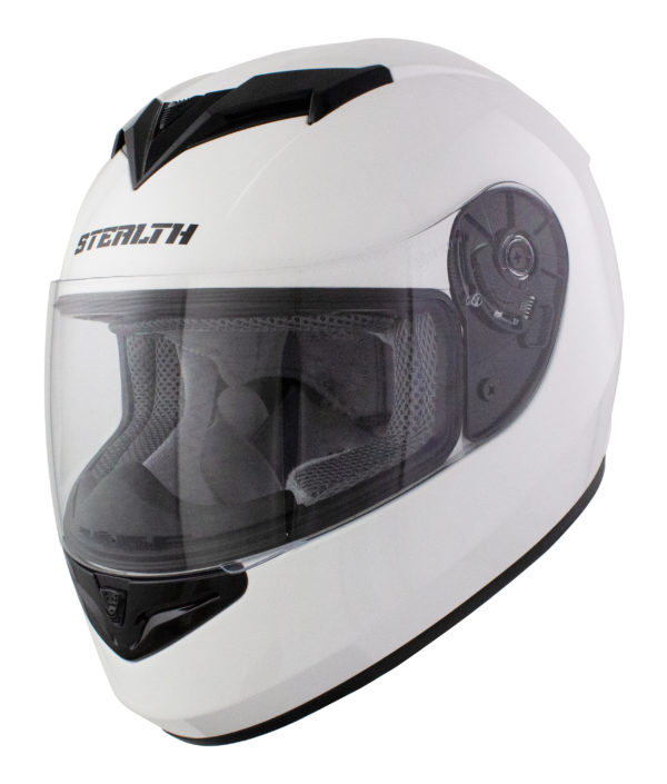 Stealth Full Face Helmet V121 Gloss White - M - Image 3