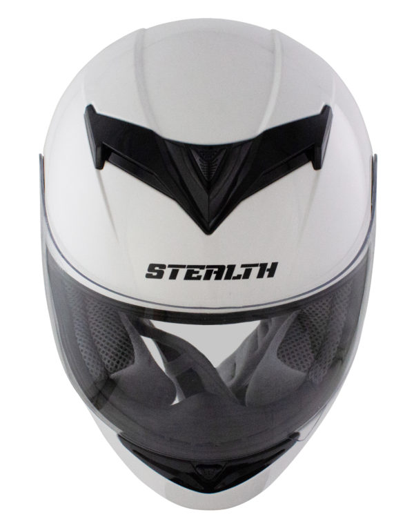 Stealth Full Face Helmet V121 Gloss White - M - Image 4
