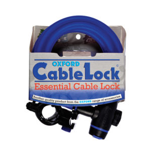 Oxford Cable Lock 12mm x 1800mm Blue