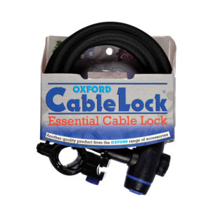 Oxford Cable Lock 12mm x 1800mm Smoke