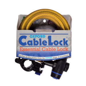 Oxford Cable Lock 12mm x 1800mm Gold